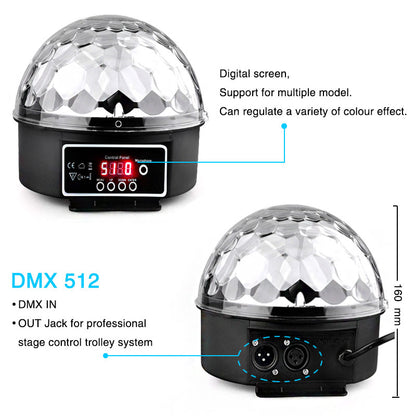 LED DISCO CRYSTAL BALL WITH FREE USB 2