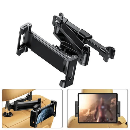 Telescopic 360° Rotating Car Headrest Phone & Tablet Holder 2