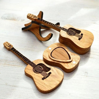 Wooden Acoustic Guitar Pick Box 2