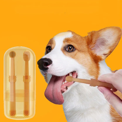 Pet Toothbrush with Tongue Scraper 2