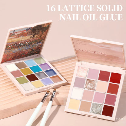 16 Colors Solid Butter Nail Gel Palette 2