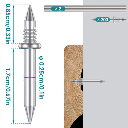 Double-Head Skirting Thread Seamless Nails (100 Pcs) 2
