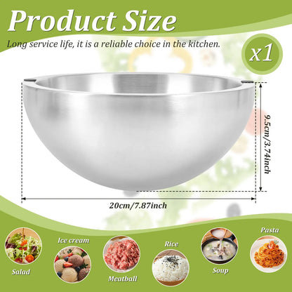 Stainless Steel Double-Wall Ice Chiller Serving Bowl 2
