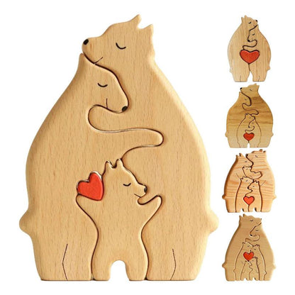 Personalized Bear Family Wooden Puzzle 2