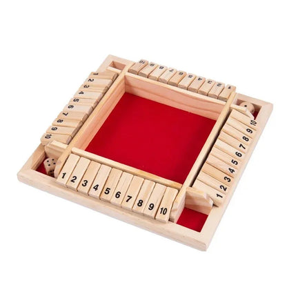 Shut The Box - Wooden Dice Board Family Game 2