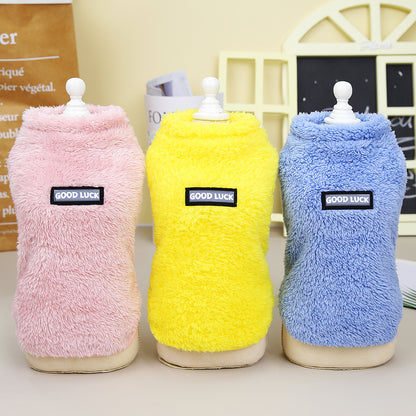 Fleece Pet Elastic Jumpsuit with Pull Ring 2
