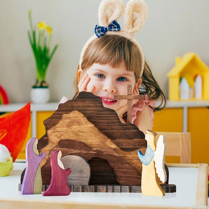 Easter Scene Wooden Decoration 2