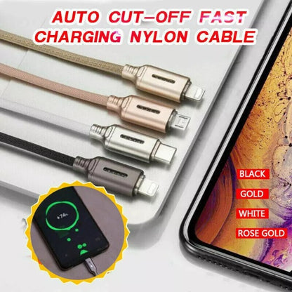 Auto Cut-off Fast Charging Nylon Cable 2