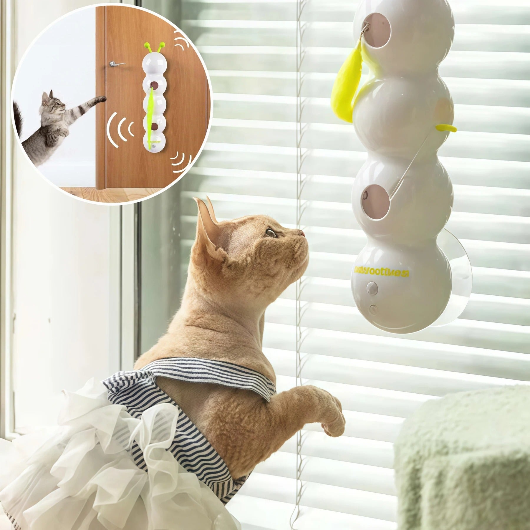 Smart Motion Cat Toy with Worm Design 2