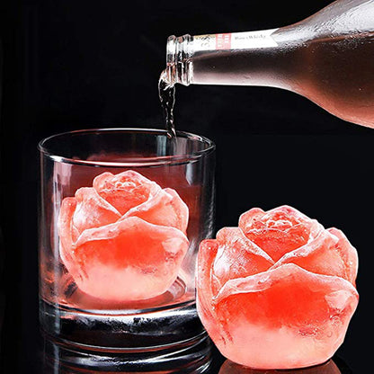 3D Silicone Rose Shape Ice Cube Maker 2