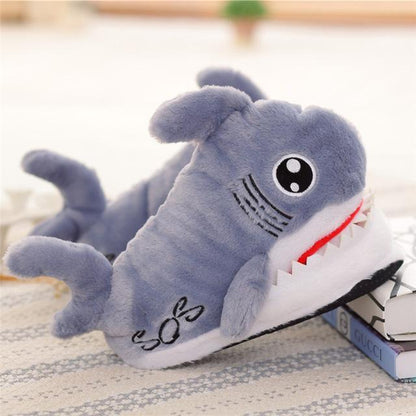 Fuzzy Shark Slippers 2