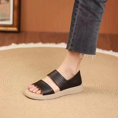 Thick Sole Women's Stylish Genuine Leather Sandals 2