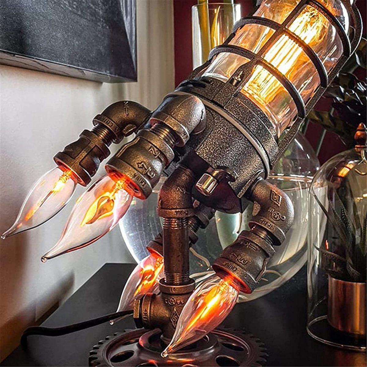 Steampunk Rocket Lamp 2