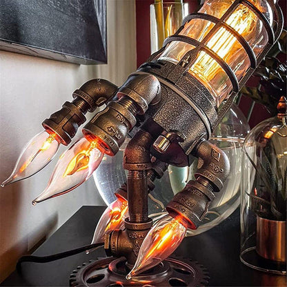 Steampunk Rocket Lamp 2