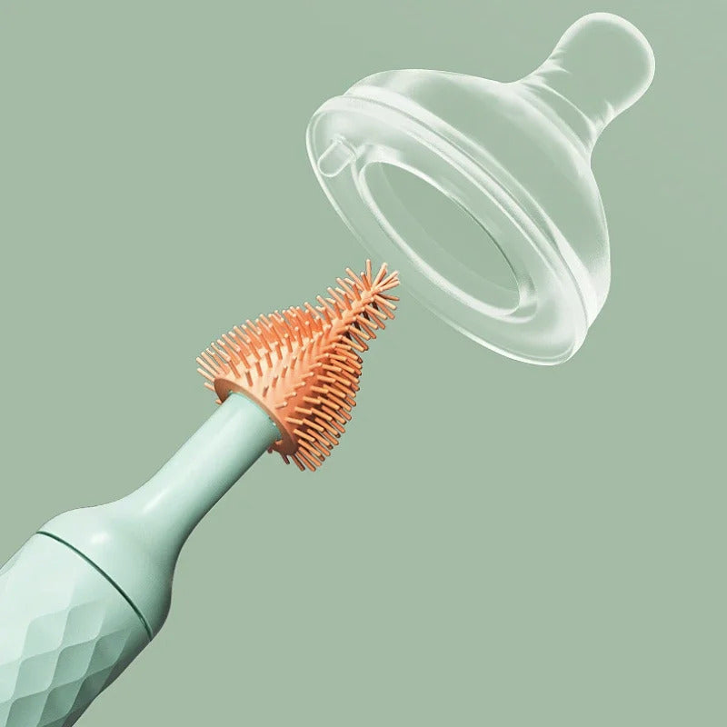 Silicone Electric Bottle Brush Set – BPA-Free, Rotatable Multi-Level Cleaner for Bottles, Pacifiers & Straws 2