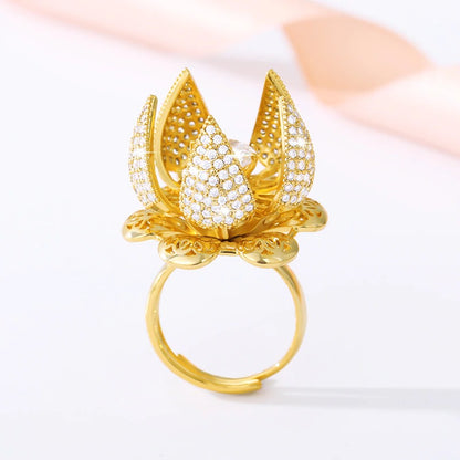 FLOCAW ADJUSTABLE FLOWER BLOOMING RING 2