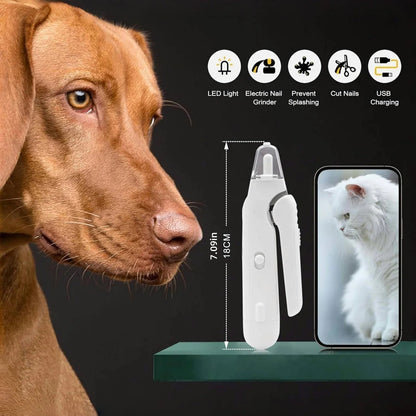 Quiet LED Pet Nail Groomer – Gentle Clippers & Grinder for Dogs and Cats of All Sizes 2