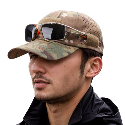 Camouflage Built-in Sunglasses Slot Cap 2