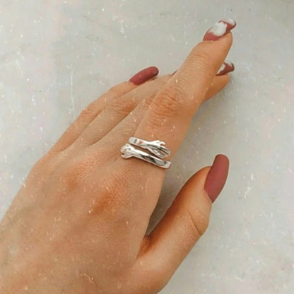 Couple Hug Ring - 2Pcs 3