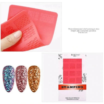 4D Sculpture Nail Art Mold Set 3