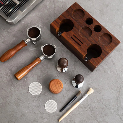 Walnut Coffee Tamper Barista Station 3