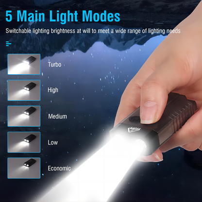 Mini Powerful EDC Flashlight with Red UV Blue Light 3
