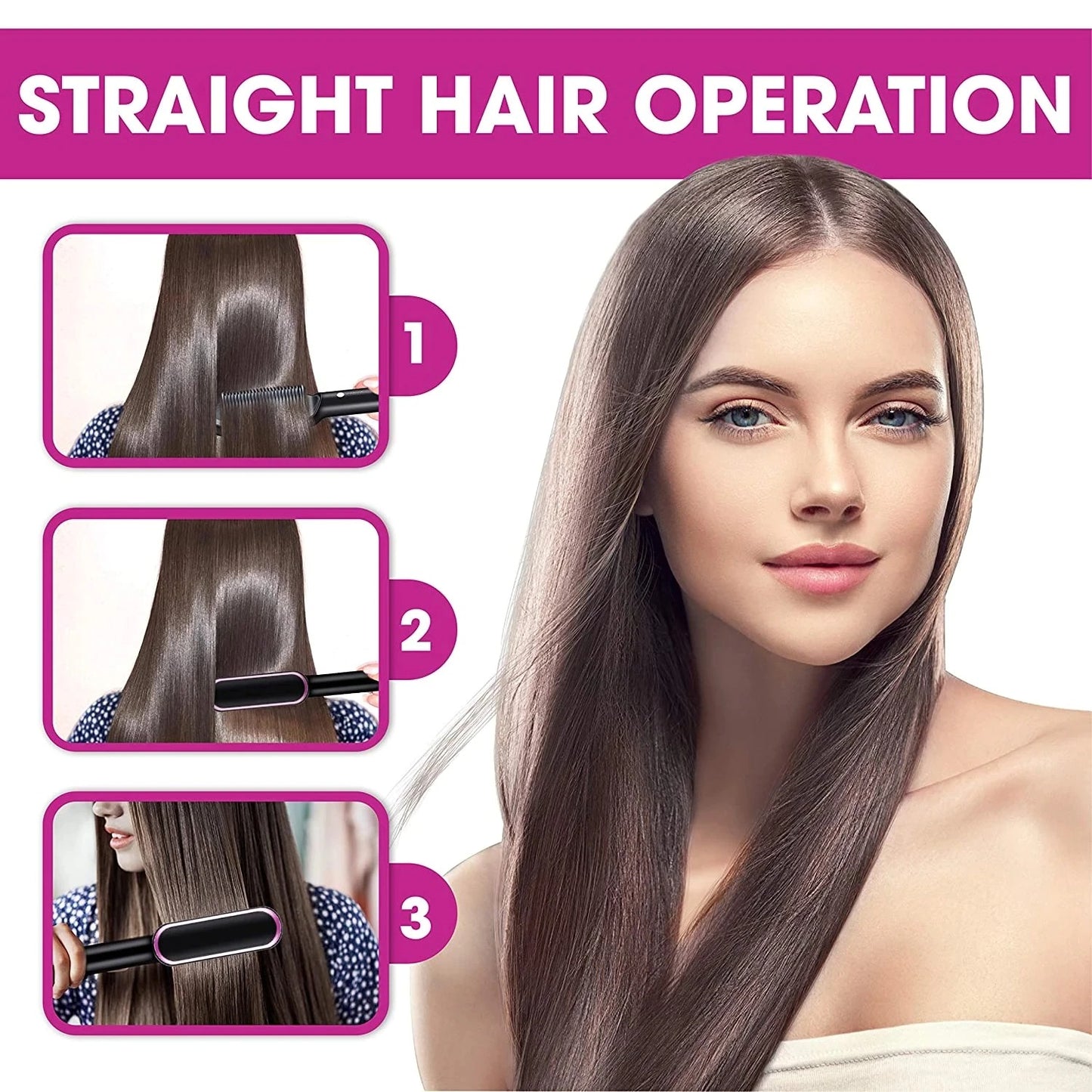 Silky Hair  Negative Ion Straightener Styling Comb 3