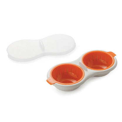 BPA Free Microwave Double Cup Perfect Eggs Poacher 3