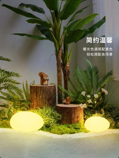 Solar Garden Lights Outdoor Pebble Shape 3