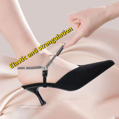 Rhinestone Elastic Shoe Ankle Straps-2PCS 3