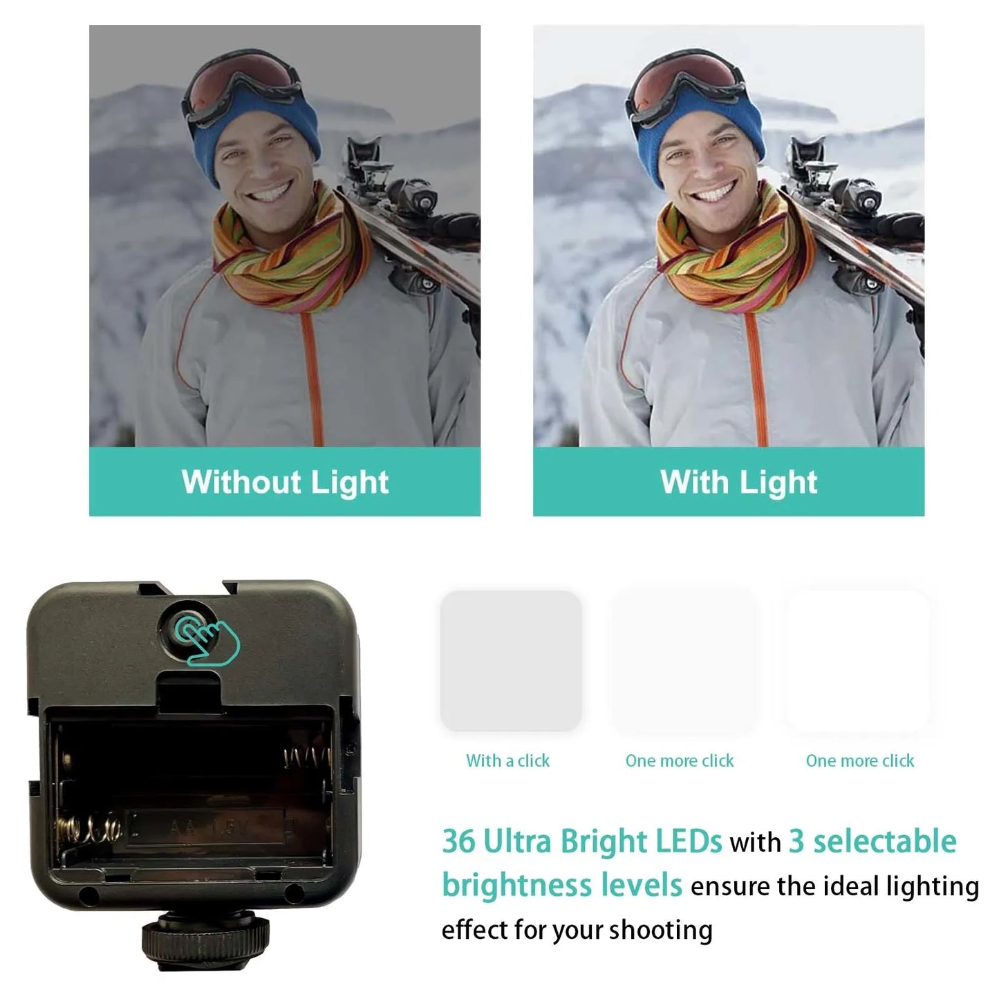 5 in 1 Vlogging Kit with Fill Light Microphone Tripod 3