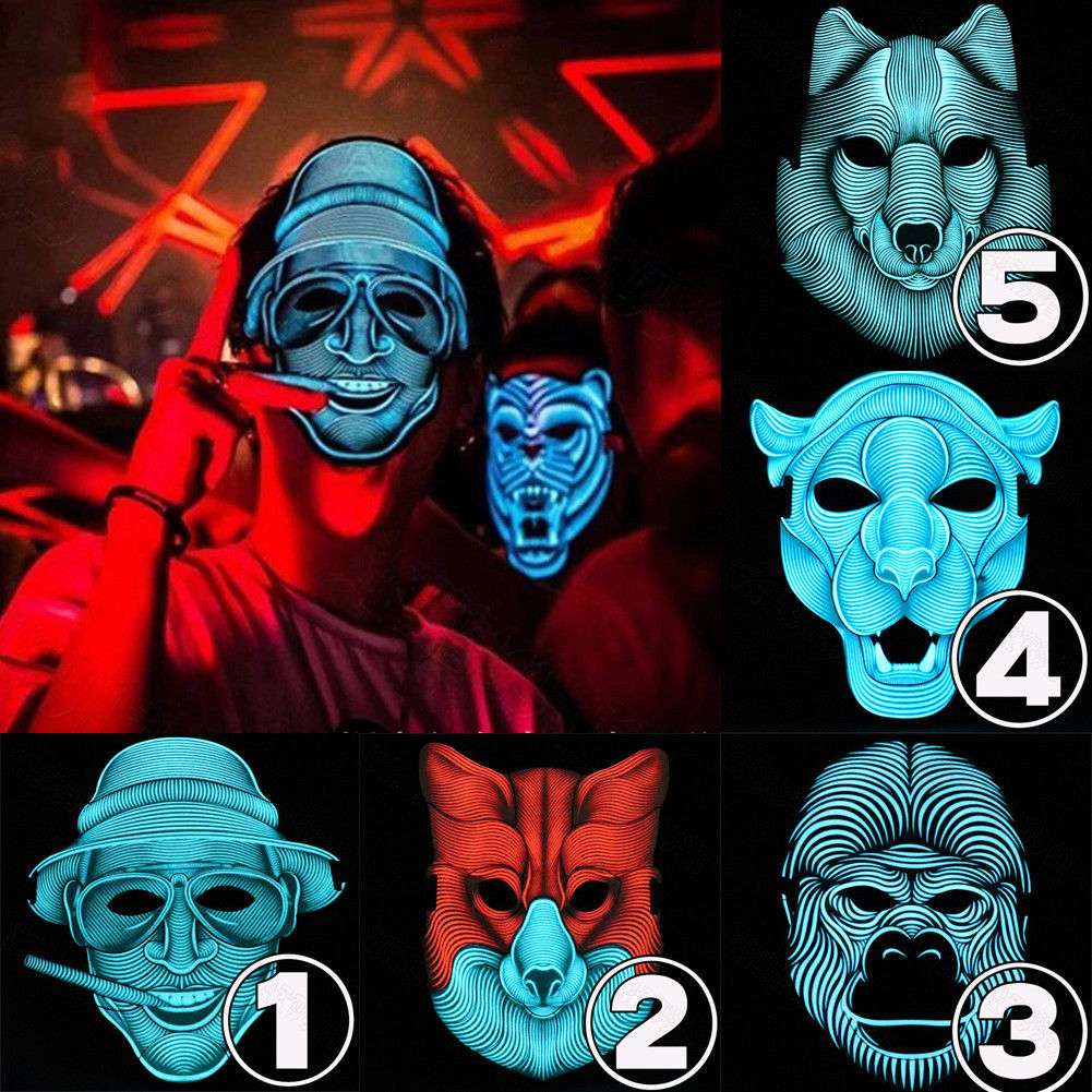 Sound reactive led mask 3