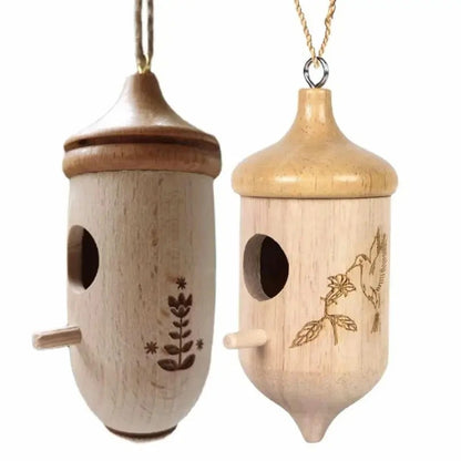 Wooden Hummingbird House 3