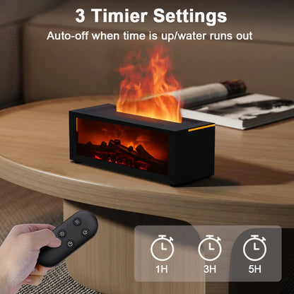 Flame Aroma Humidifier – Essential Oil Diffuseur & Night Light 3