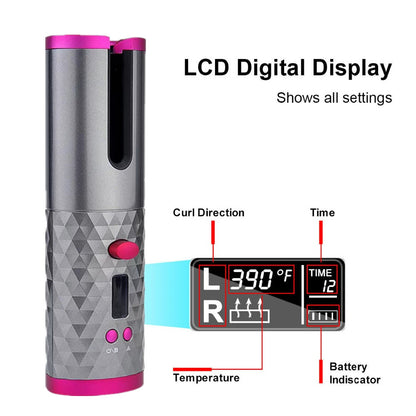 Portable USB Cordless Automatic Hair Curler 3