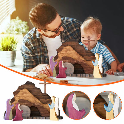 Easter Scene Wooden Decoration 3
