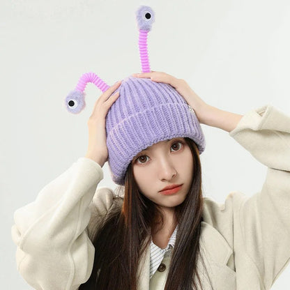 Glowing Little Monster Knit Hat 3