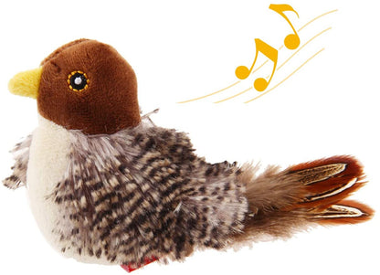 Singing Sparrow Shaped Bird  Cat Toy 3