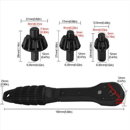 3-in-1 Ratcheting Drill Chuck Key 3