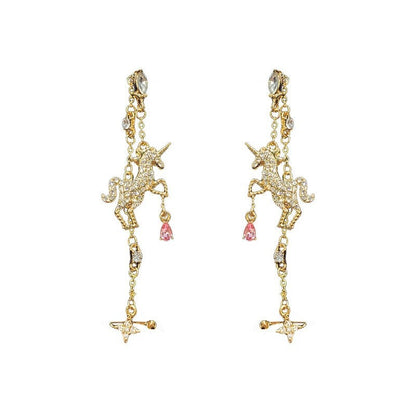 Unicorn Tassel Eear Clip Earring 3