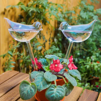 Bird Shaped Plant Self Watering Glass Globes 3