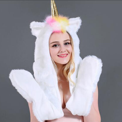 LED Unicorn Fur Hat 2