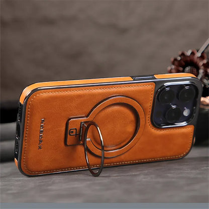 Luxury Leather Invisible Stand iPhone Case 3