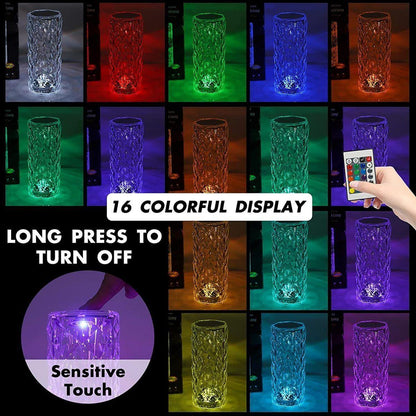 Touching Control Rose Crystal Lamp 3