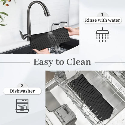 Foldable Self-Draining Faucet Splash Guard Mat 3
