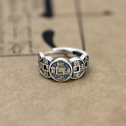 Five Emperor Coin Auspicious Ring 3