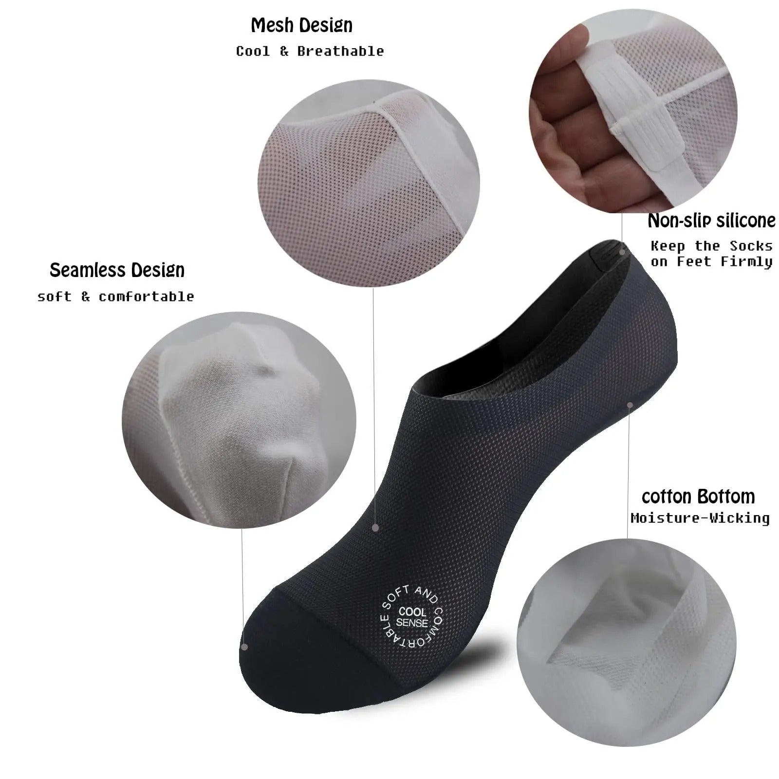 Ultra Thin Liner Socks-6Pairs 3