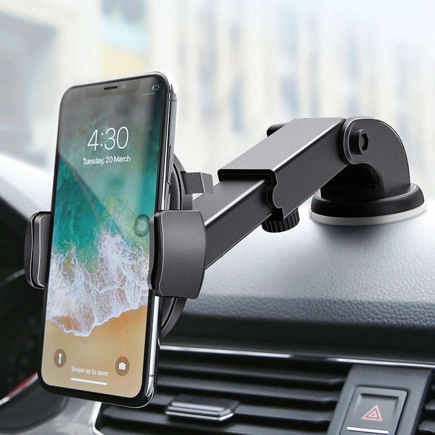 Automatic Locking Windshield Phone Holder 3