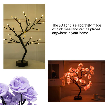 LED Rose Tree Table Lamp 3
