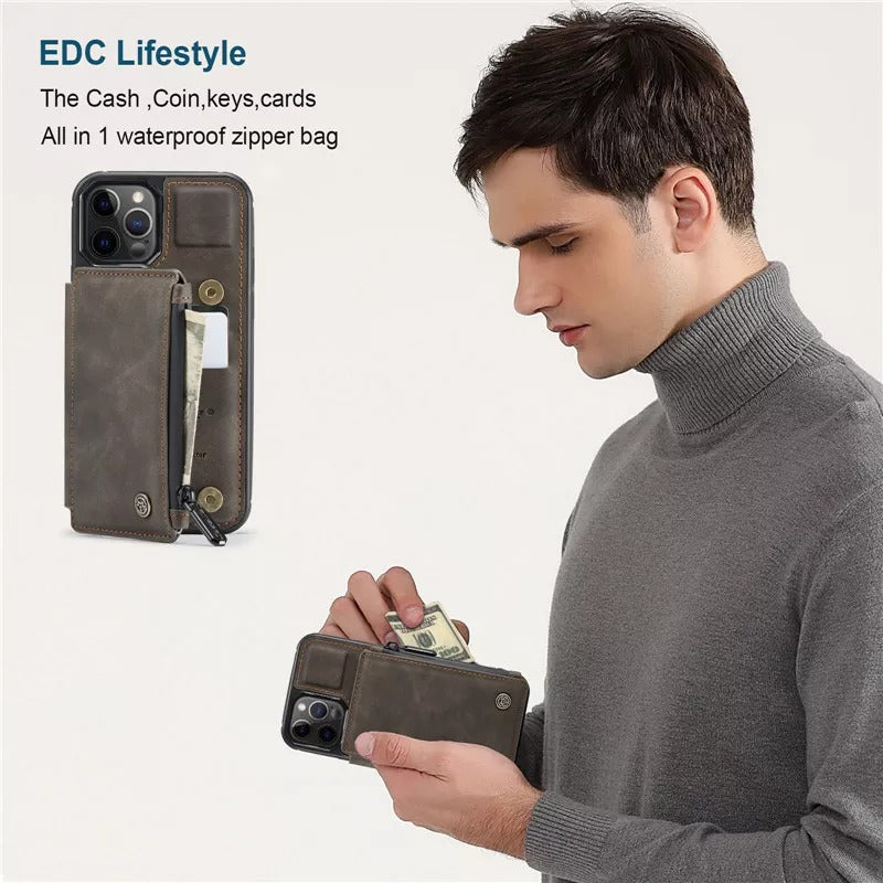 Luxury Genuine Leather Phone Wallet Case 3